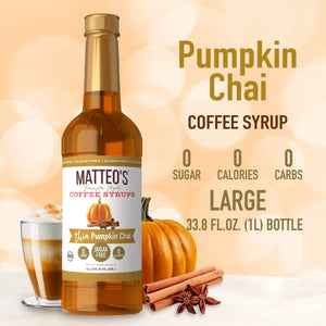 Sugar Free Coffee Syrup, Pumpkin Chai (1L)