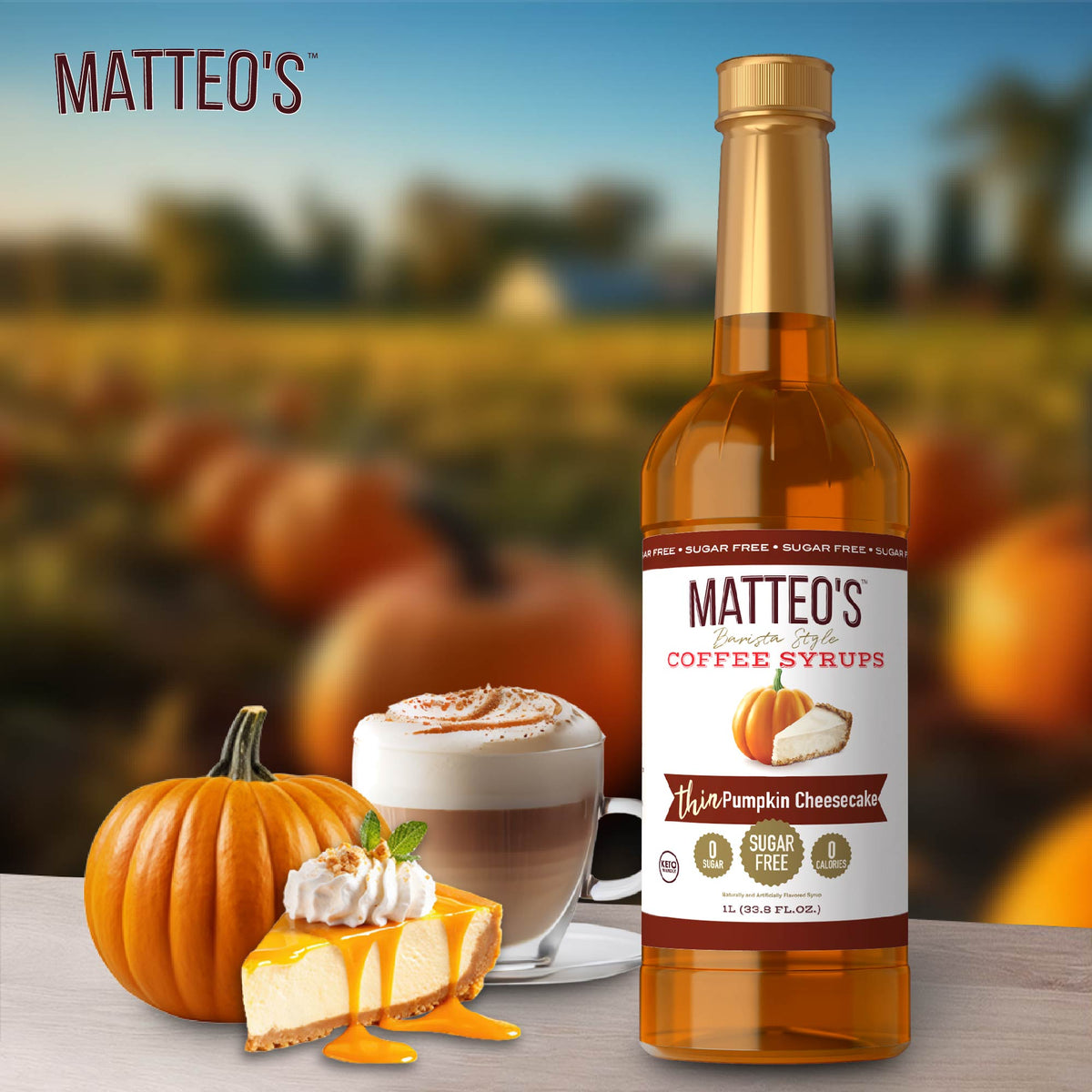 Sugar Free Coffee Syrup, Pumpkin Cheesecake (1L)