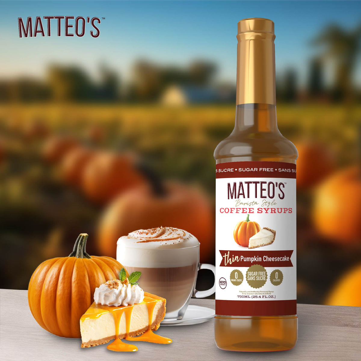 Sugar Free Coffee Syrup, Pumpkin Cheesecake