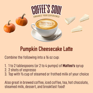 Sugar Free Coffee Syrup, Pumpkin Cheesecake (1L)
