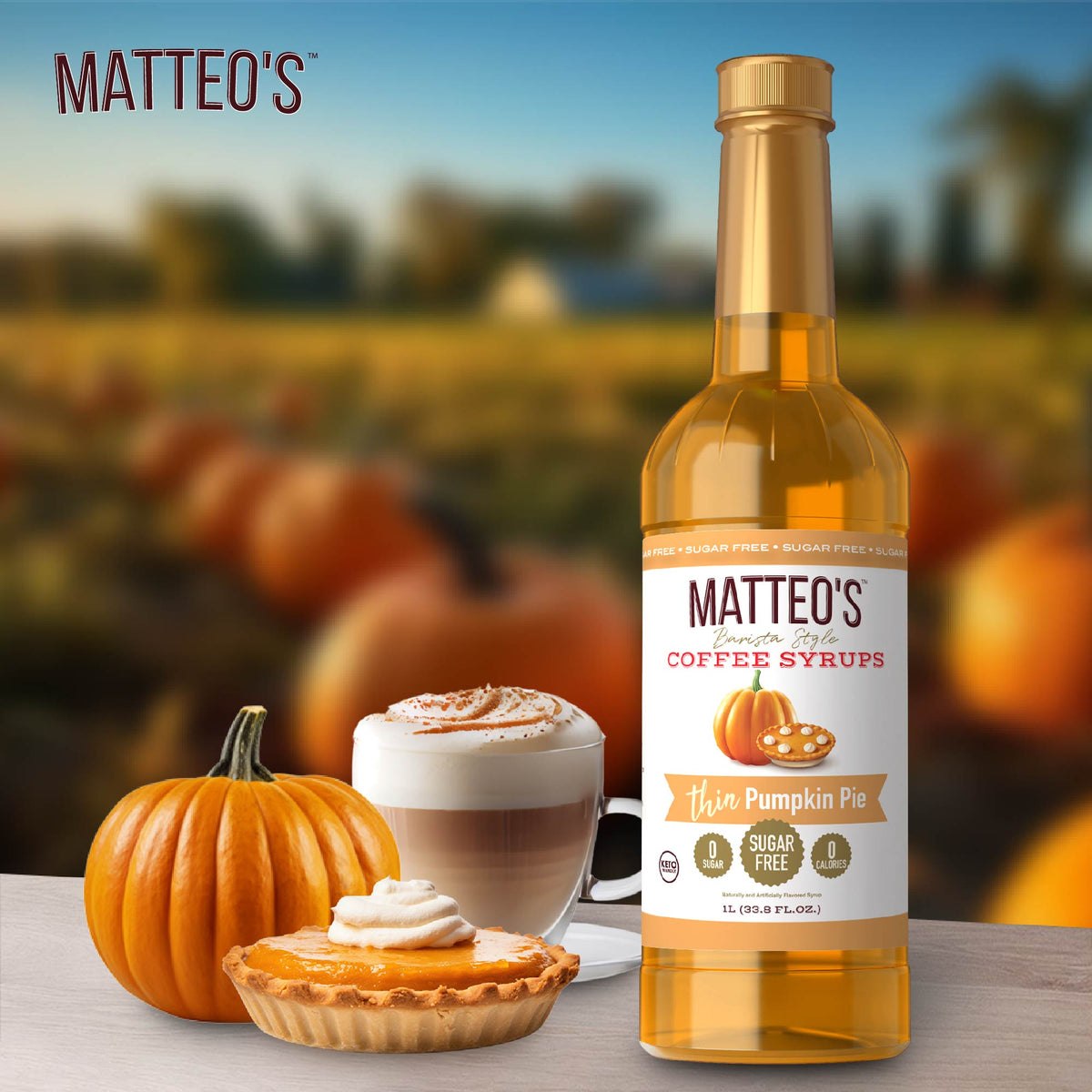 Sugar Free Coffee Syrup, Pumpkin Pie(1L)