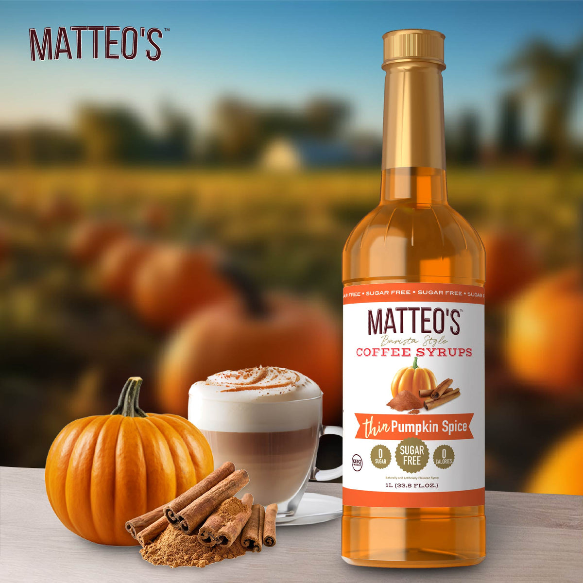 Sugar Free Coffee Syrup, Pumpkin Spice (1L)