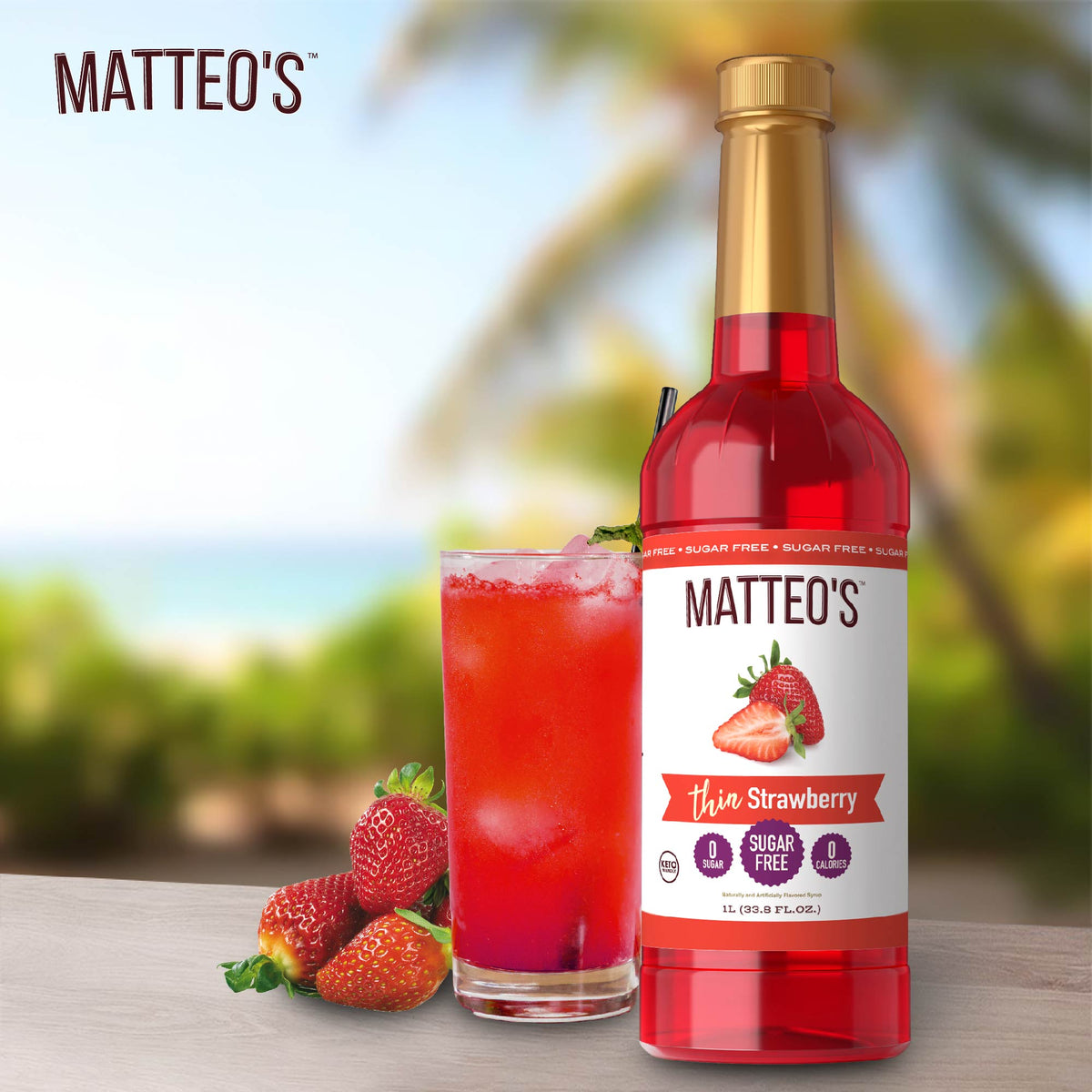 Sugar Free Mix - Strawberry (1L)