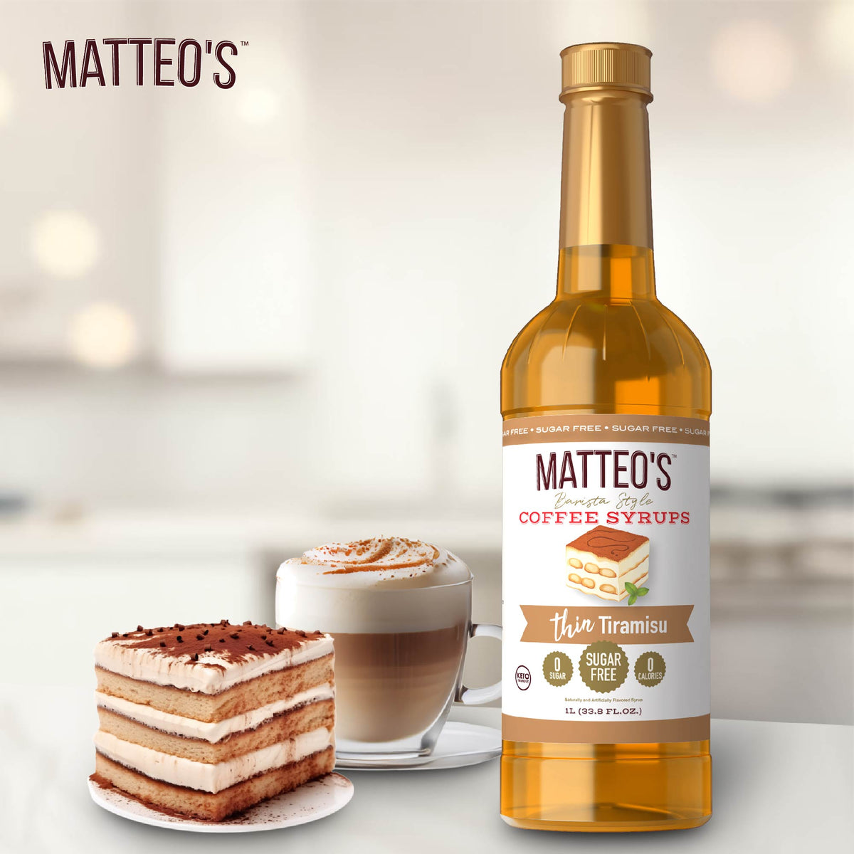 Sugar Free Coffee Syrup, Tiramisu (1L)