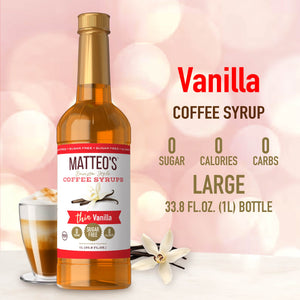 Sugar Free Coffee Syrup, Vanilla (1L)