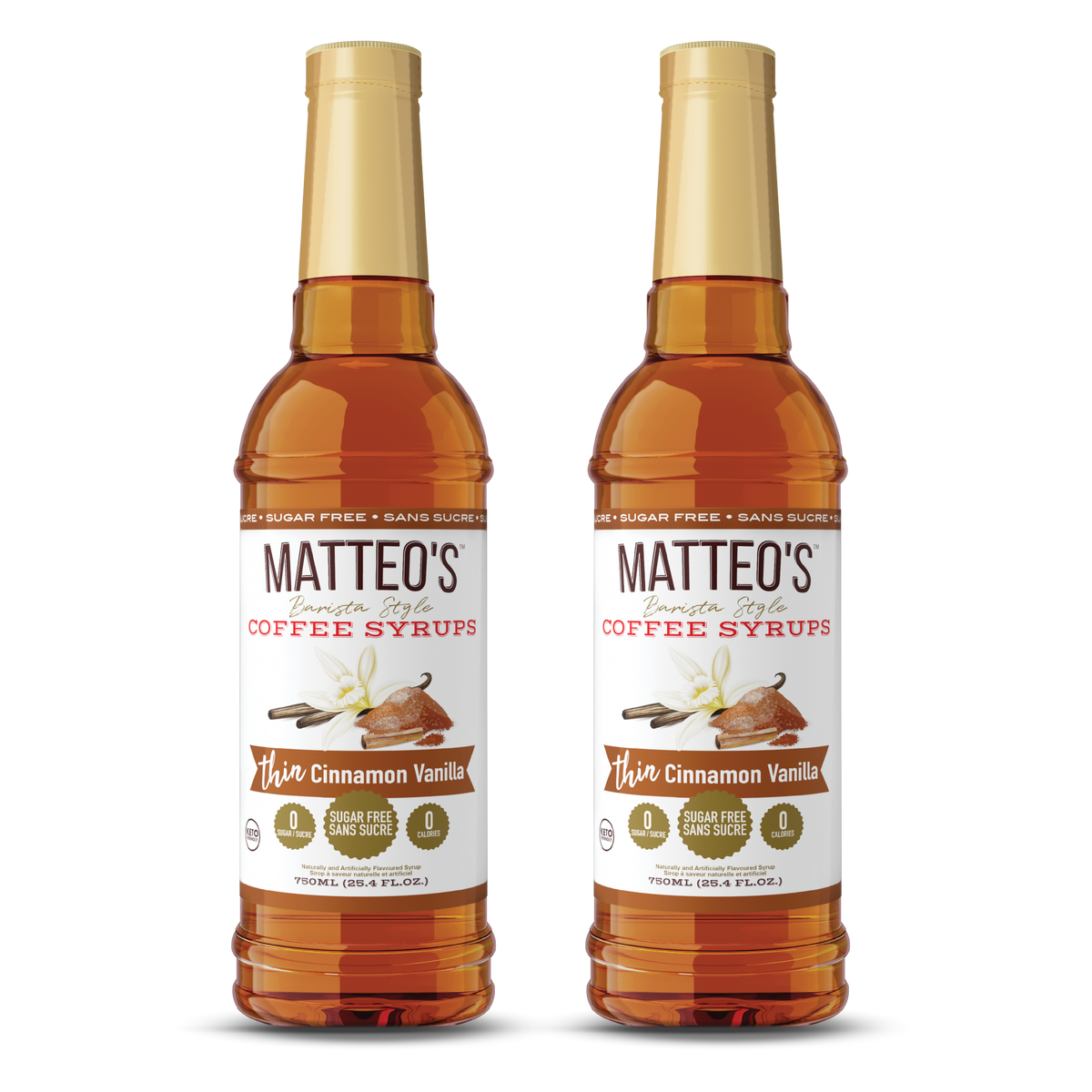 Sirop de Café Sans Sucre, Cannelle Vanille