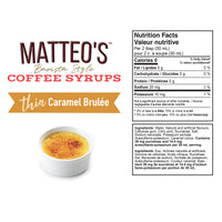 Sugar Free Coffee Syrup, Caramel Brulee
