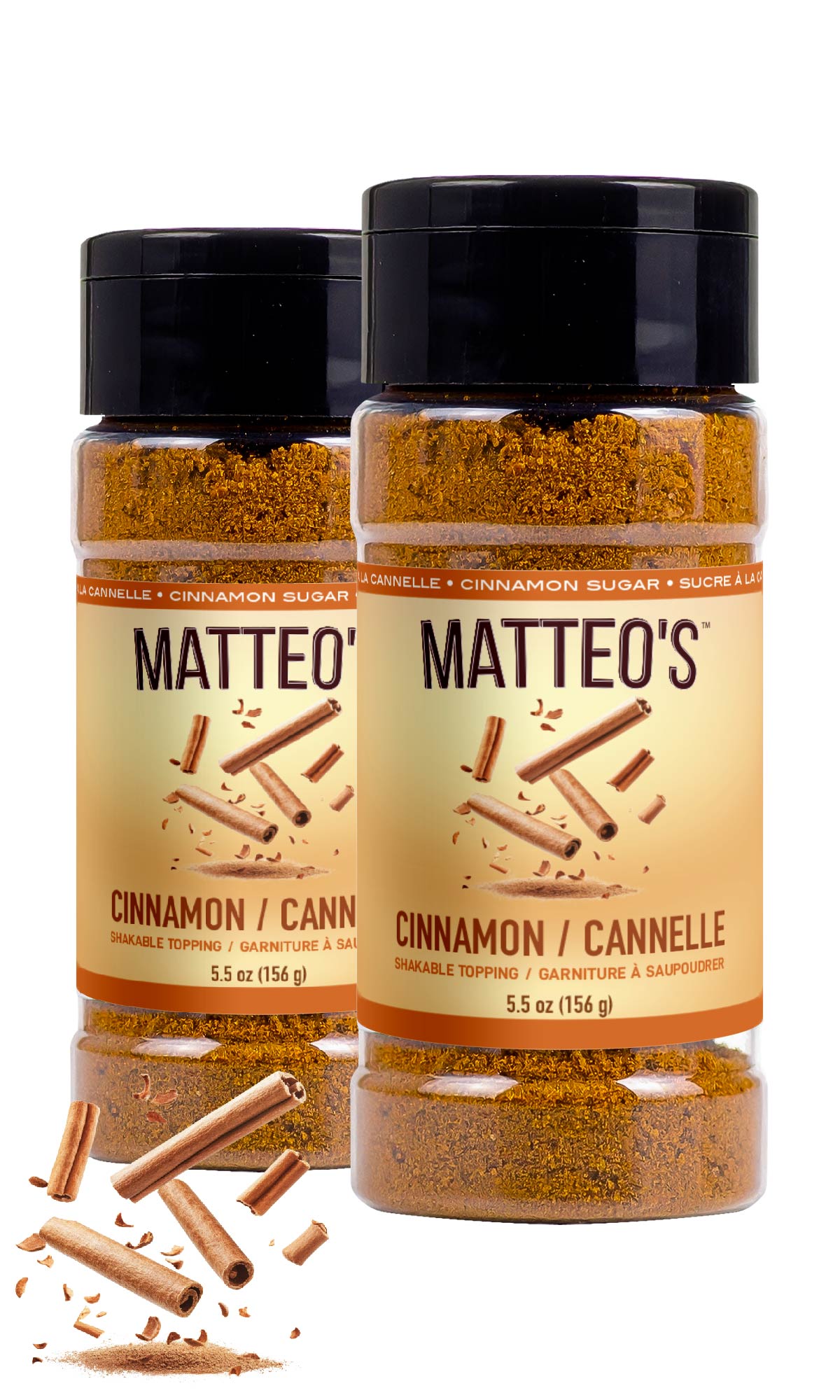 Matteo's Cinnamon Sugar Powder Topping 5.5 oz (156 g)