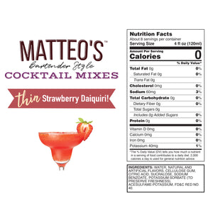 Sugar Free Cocktail Mix - Strawberry Daiquiri (1L)