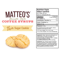 Sugar Free Coffee Syrup, Sugar Cookie