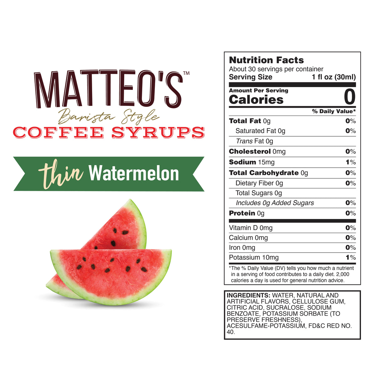 Sugar Free Mix - Watermelon (1L)