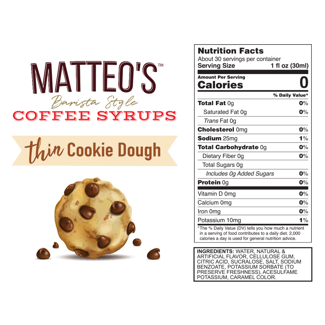 Sugar Free Coffee Syrup, Cookie Dough (1L)