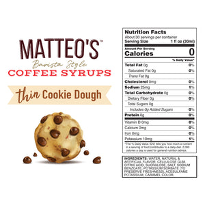 Sugar Free Coffee Syrup, Cookie Dough (1L)