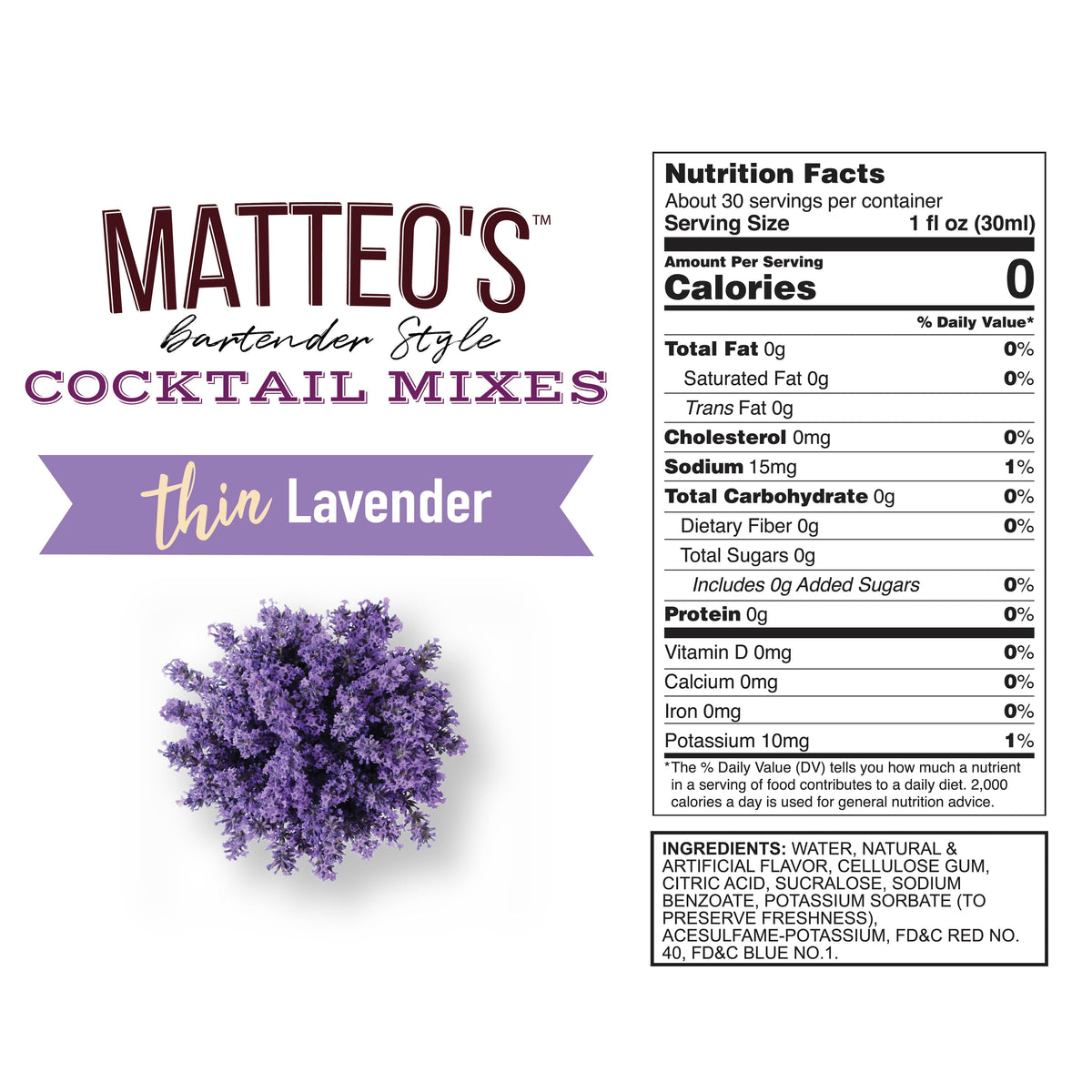 Sugar Free Mix - Lavender (1L)