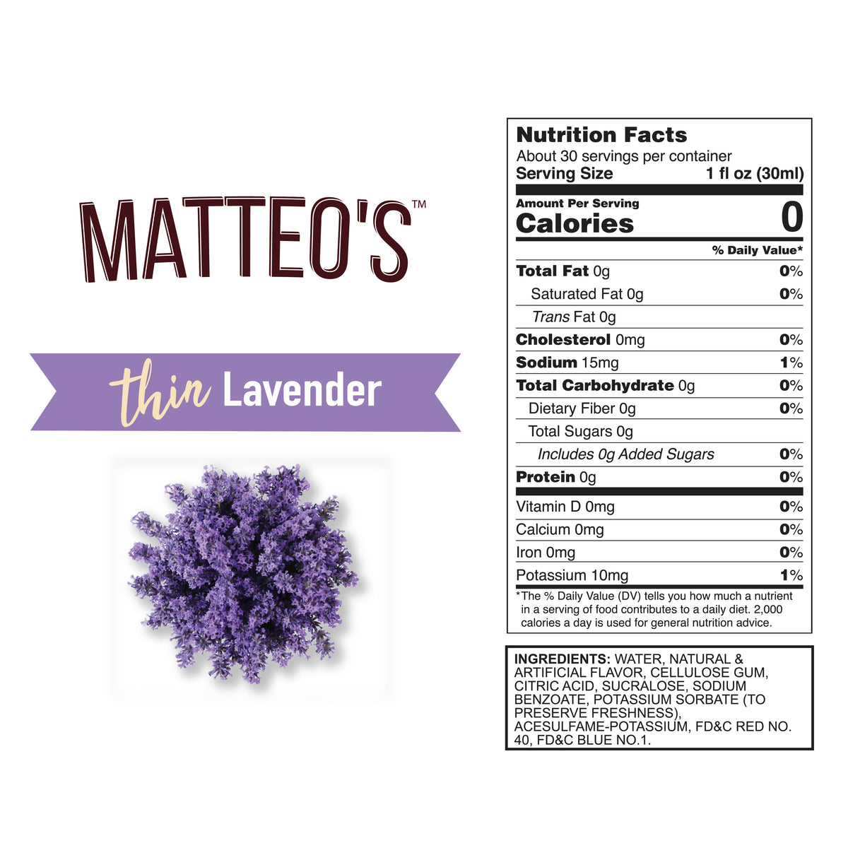 Sugar Free Mixes - Lavender