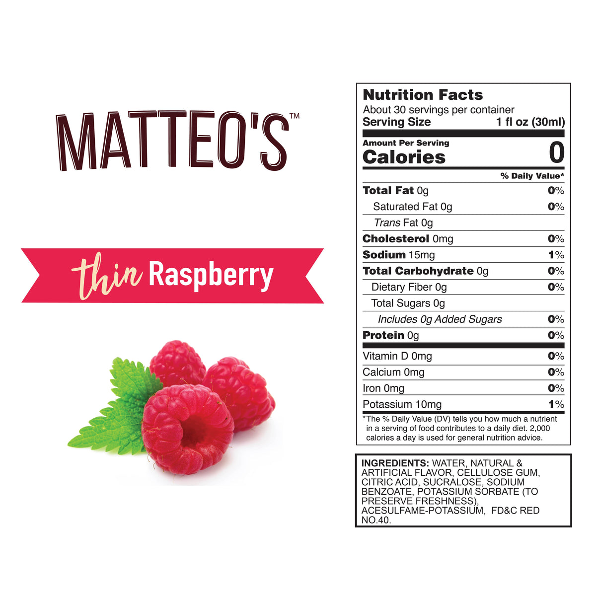 Sugar Free Mix - Raspberry (1L)