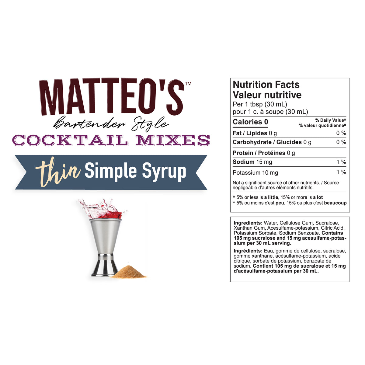 Mélanges pour Cocktails - Sirop Simple