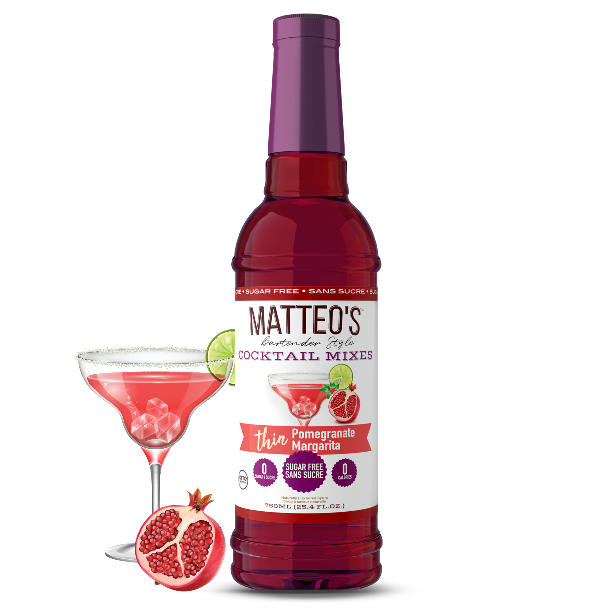 Sugar Free Cocktail Mixes - Pomegranate Margarita