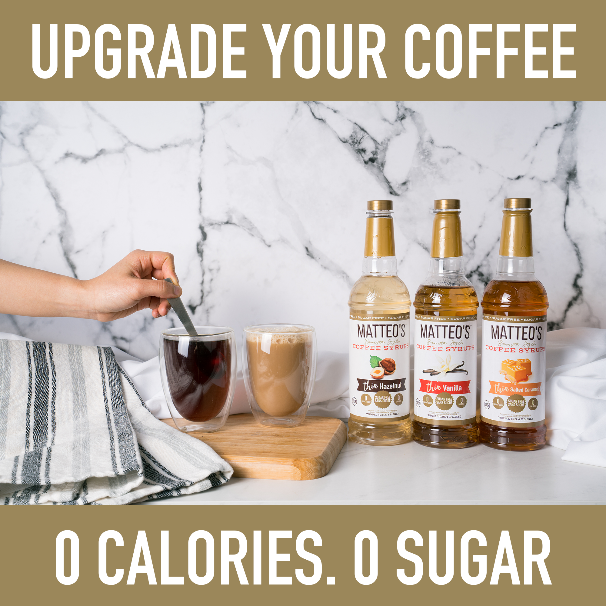 Sugar Free Coffee Syrup, Mint Chocolate Chip - Matteo's Coffee Syrup