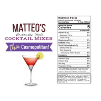 Mélanges pour cocktails sans sucre - Cosmopolitan