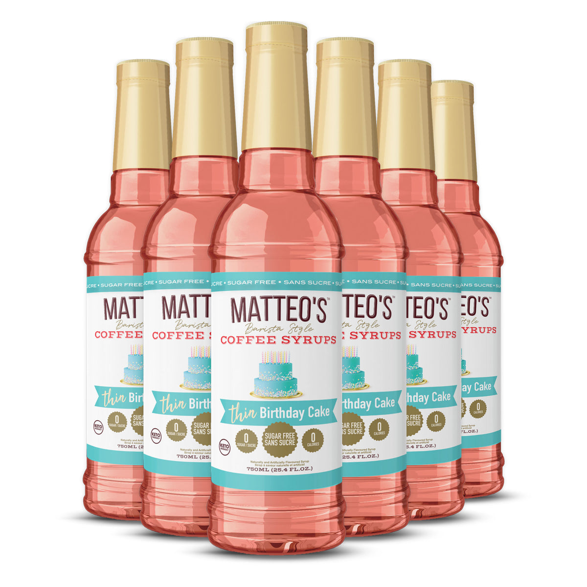 Sirop de café sans sucre de Matteo, gâteau d'anniversaire