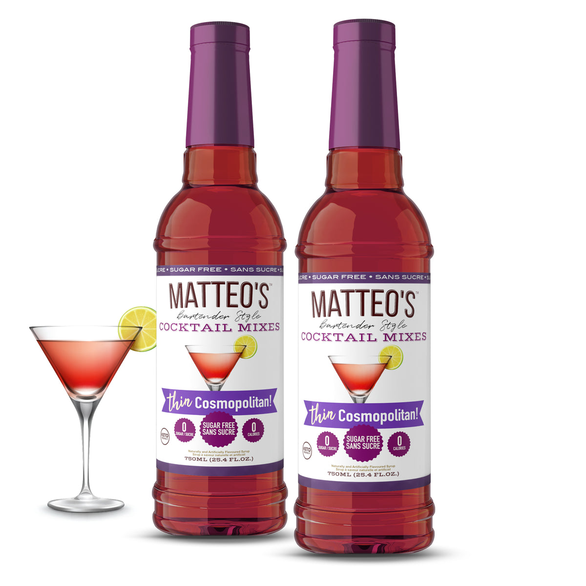 Mélanges pour cocktails sans sucre - Cosmopolitan