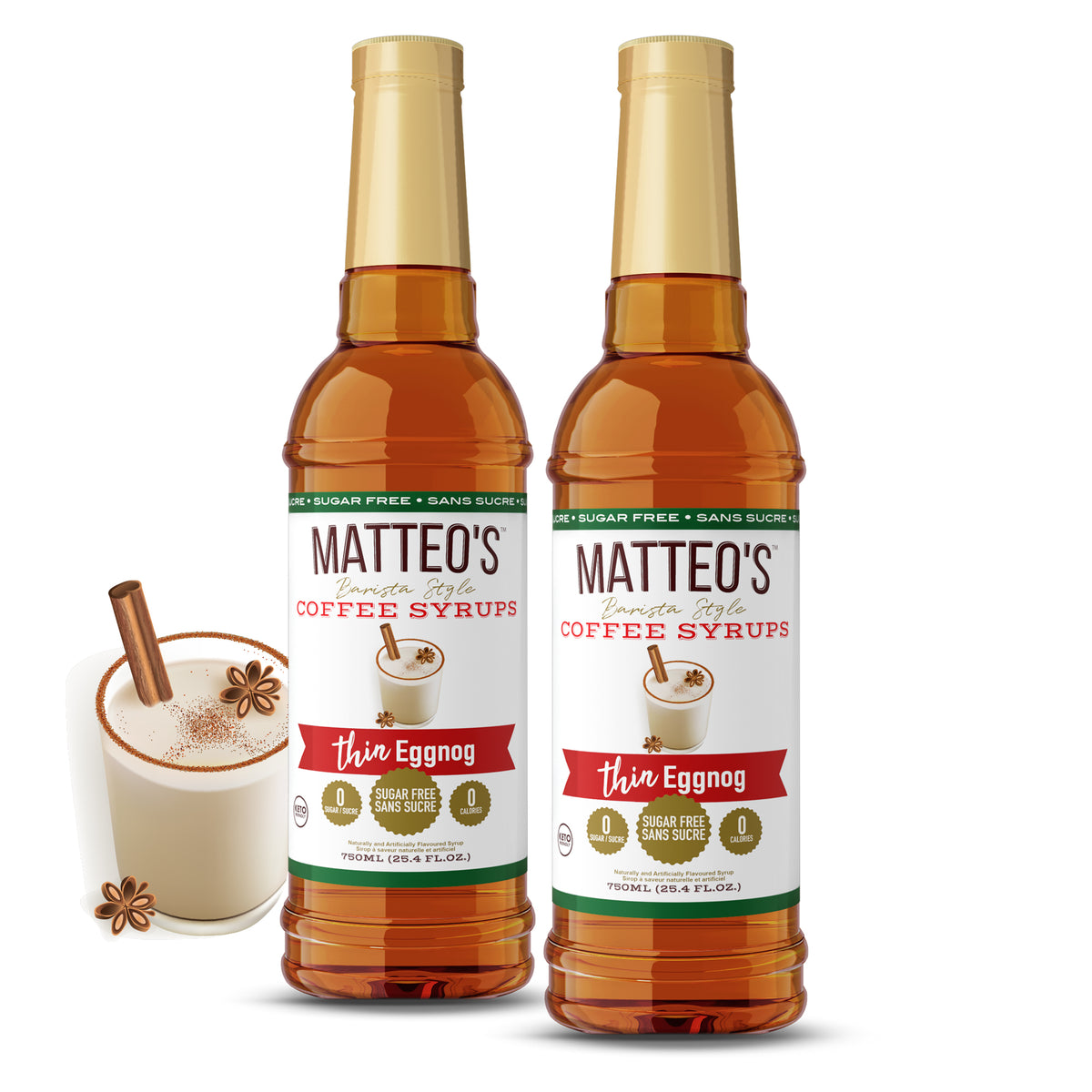 Sirop de café sans sucre, lait de poule