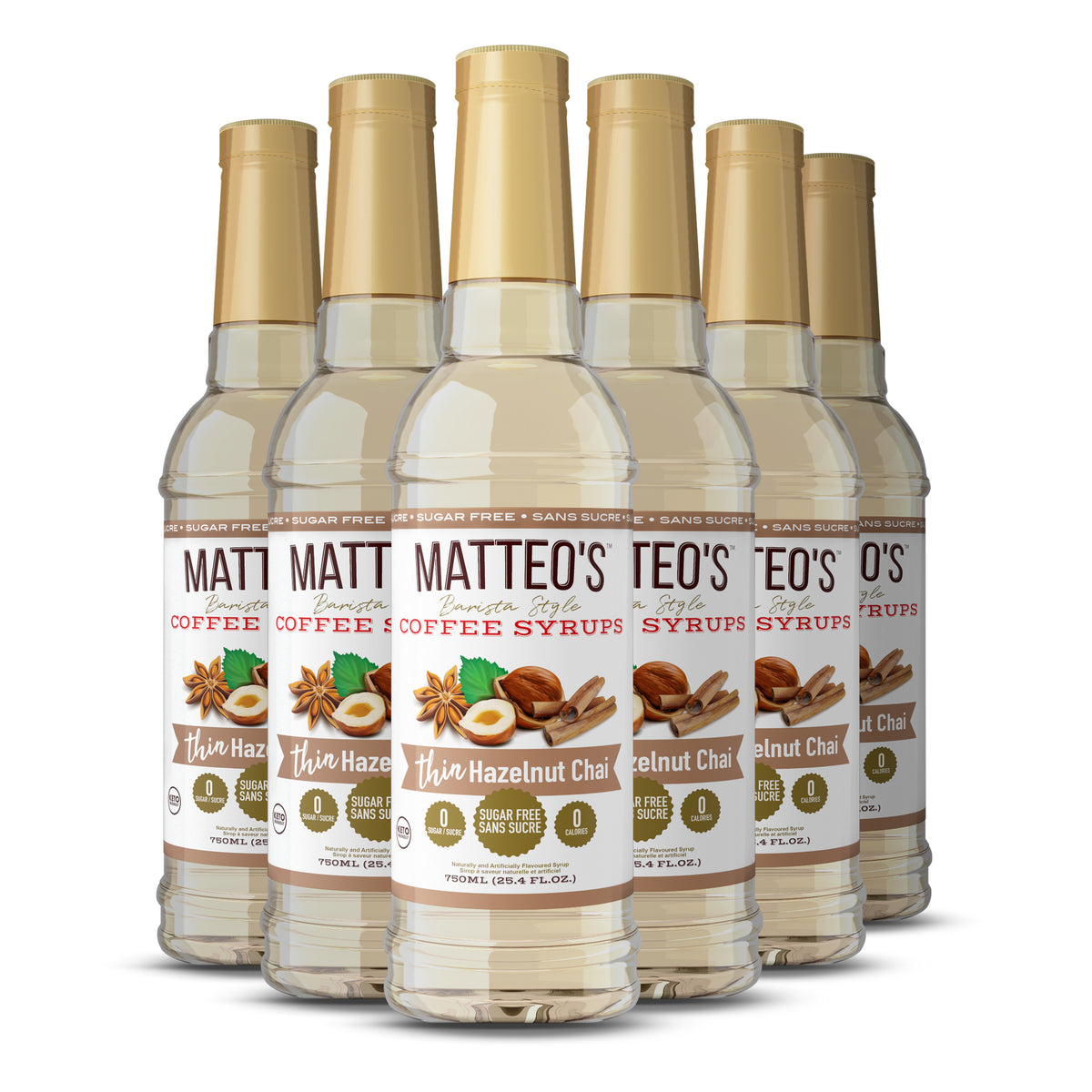 Sirop de Café Sans Sucre, Noisette Chai