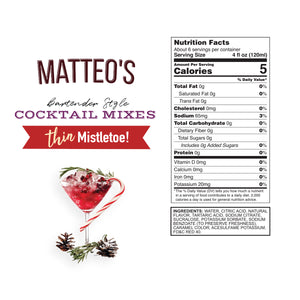 Sugar Free Cocktail Mixes - Mistletoe